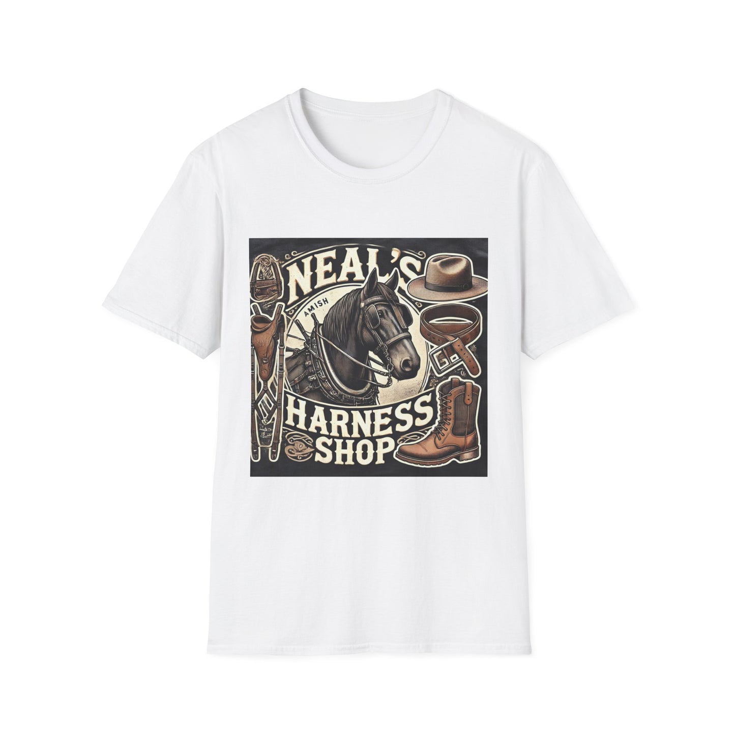 Neal's Harness Shop T-Shirt (Front design only)