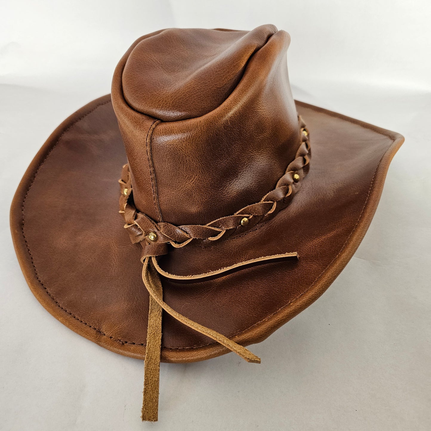 Leather Hat:  Handcrafted by our favorite Amish Artisan