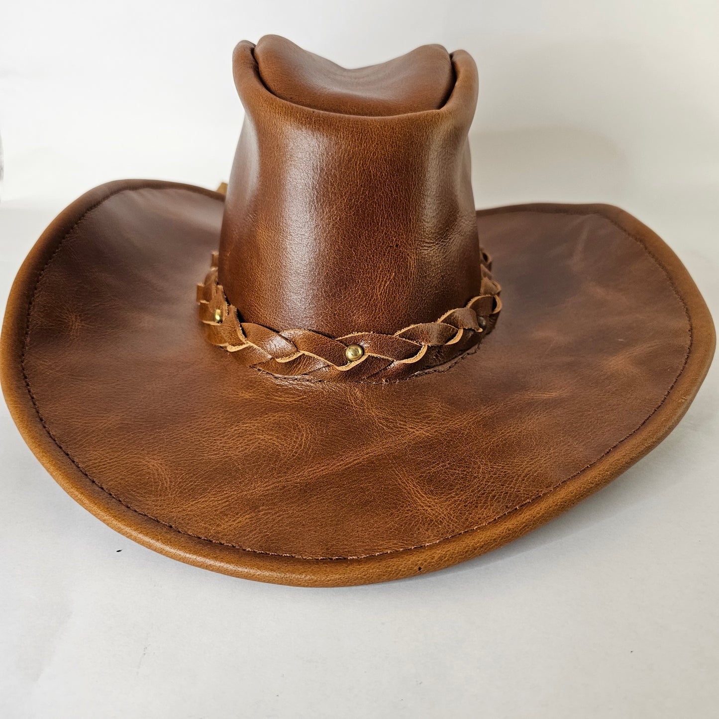 Leather Hat:  Handcrafted by our favorite Amish Artisan