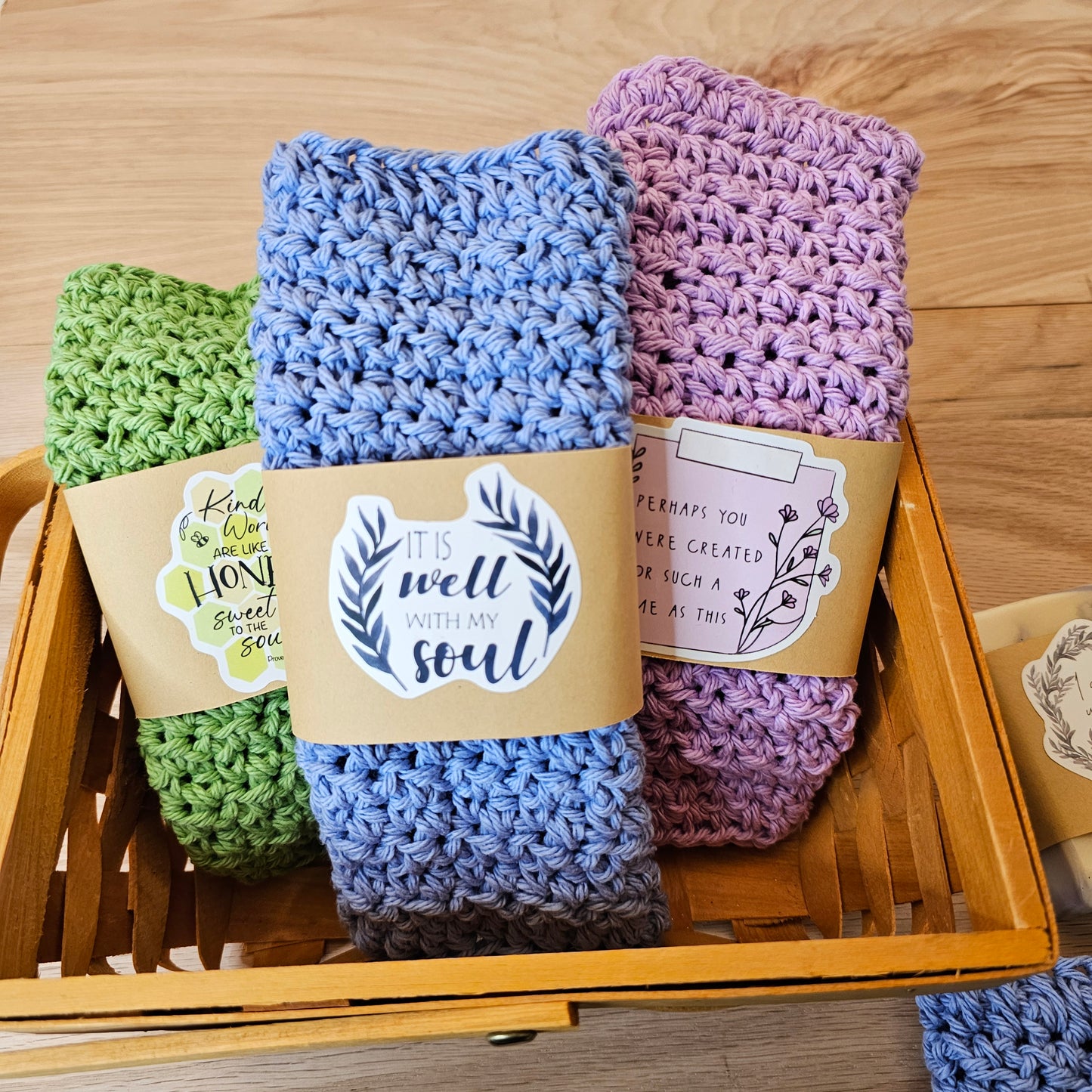 Hand-Crocheted Cotton Washcloths (set of 10)