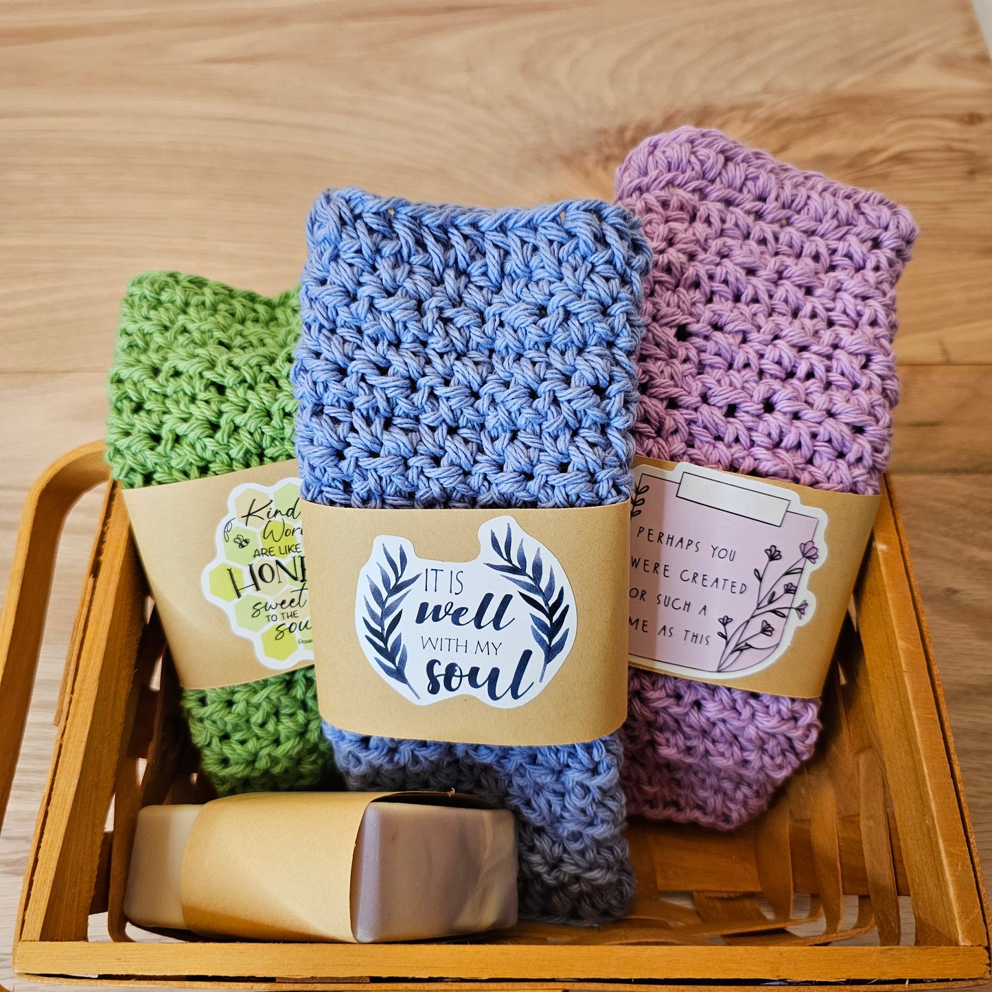 Hand-Crocheted Cotton Washcloths (set of 10)