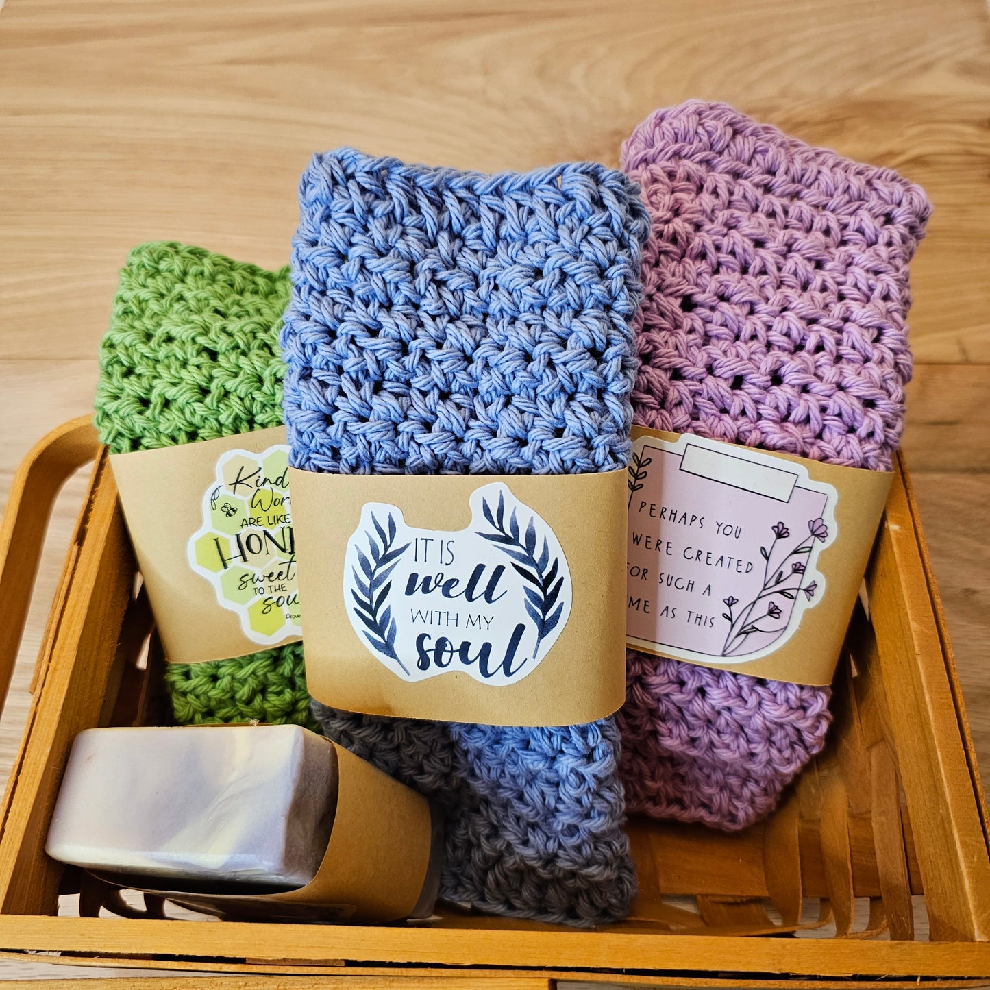 Hand-Crocheted Cotton Washcloths (set of 10)