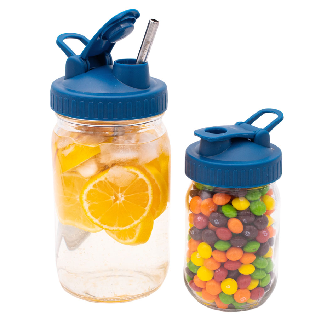 Pour & Store Shaker Lid with Carry Loop for Mason Jars