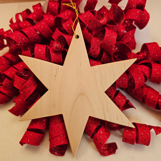 Christmas star (wooden ornament) made by Amish woodworker Dan Mast