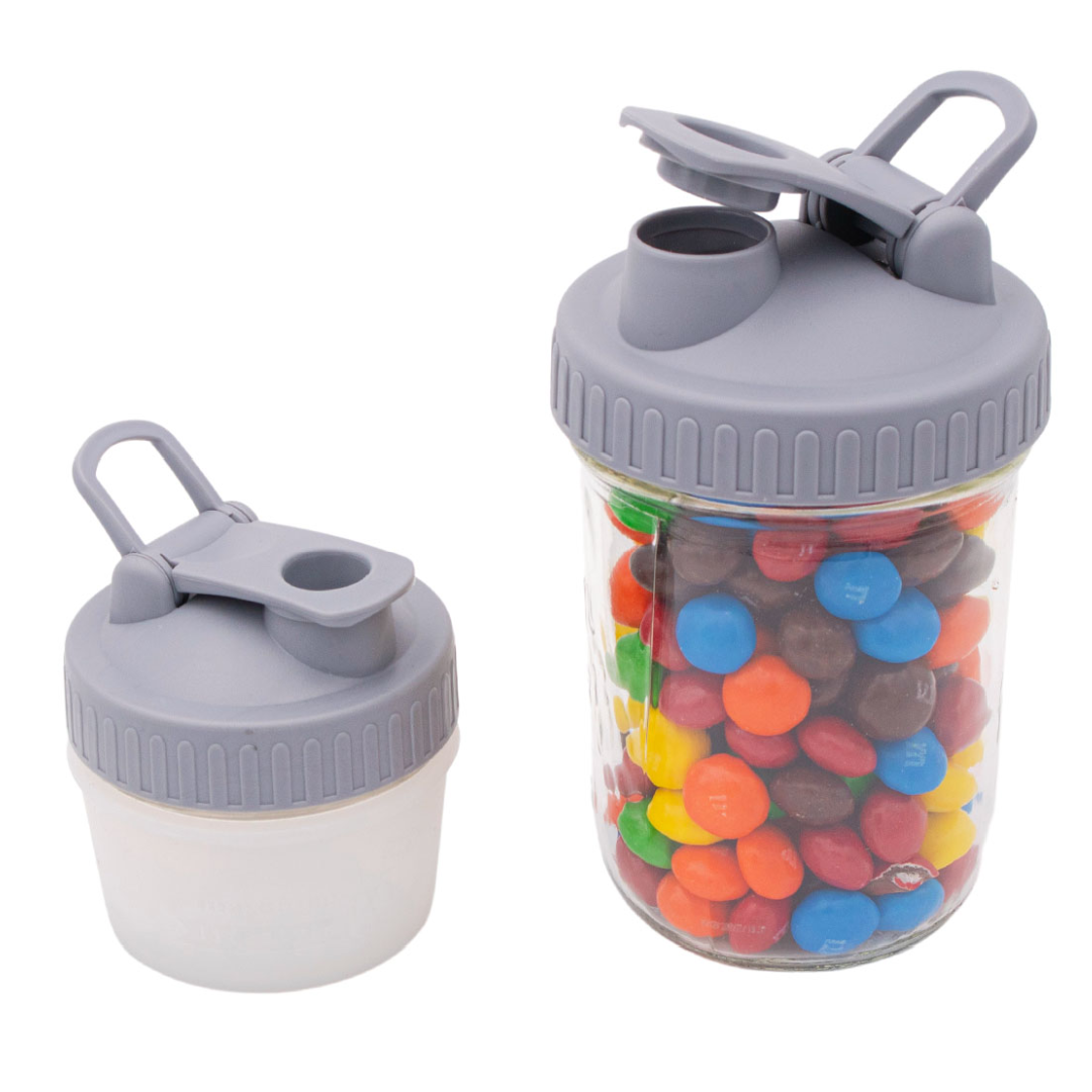 Pour & Store Shaker Lid with Carry Loop for Mason Jars