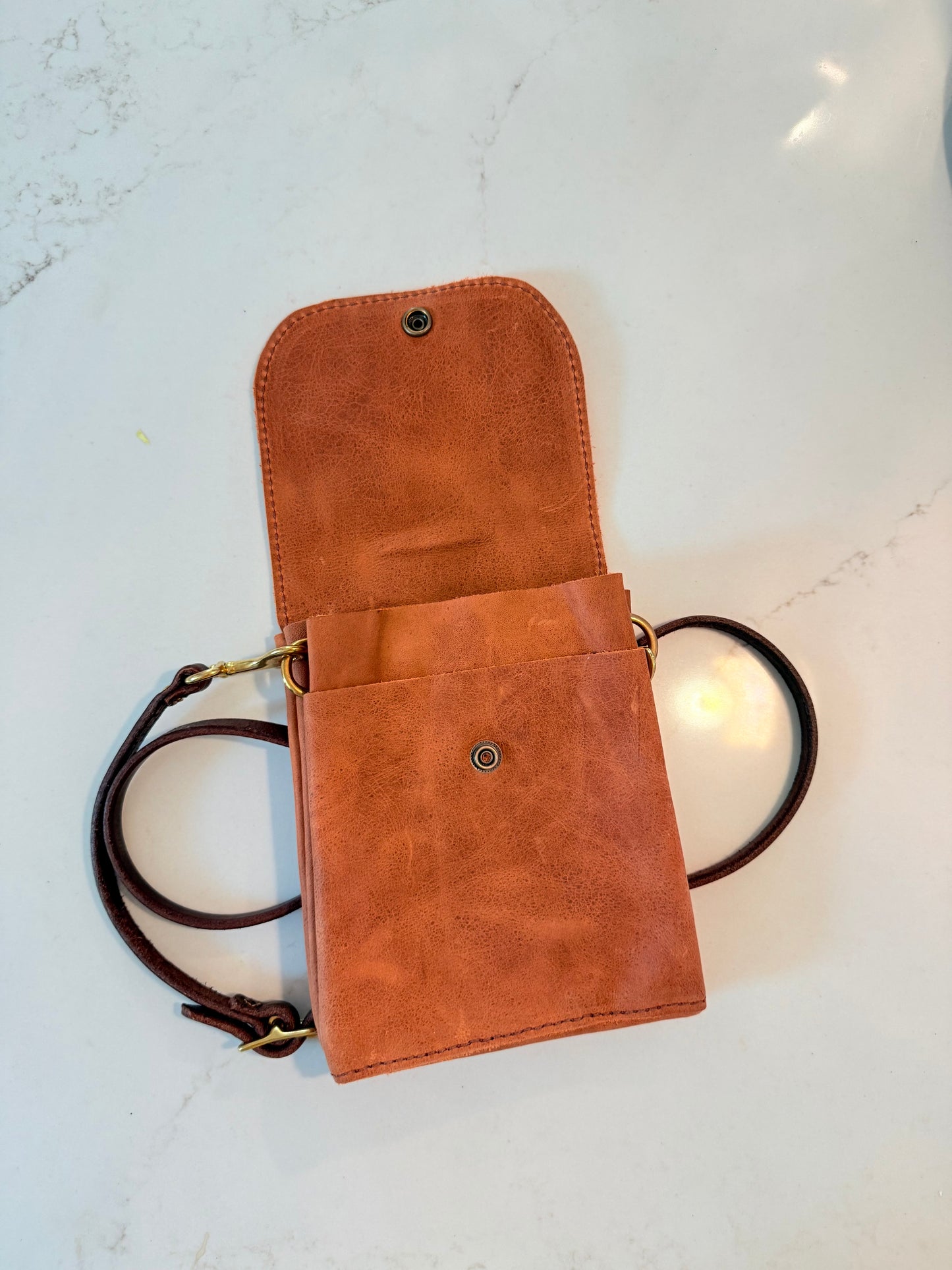 Leather  Cross Body Purse -  Handmade CUSTOM Leather Purse by local Amish Artisans (MADE TO ORDER!)