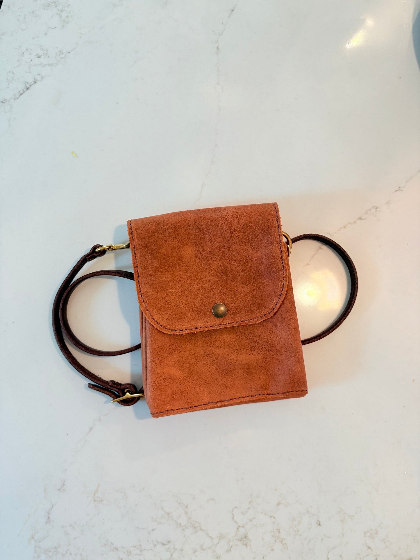 Leather  Cross Body Purse -  Handmade CUSTOM Leather Purse by local Amish Artisans (MADE TO ORDER!)