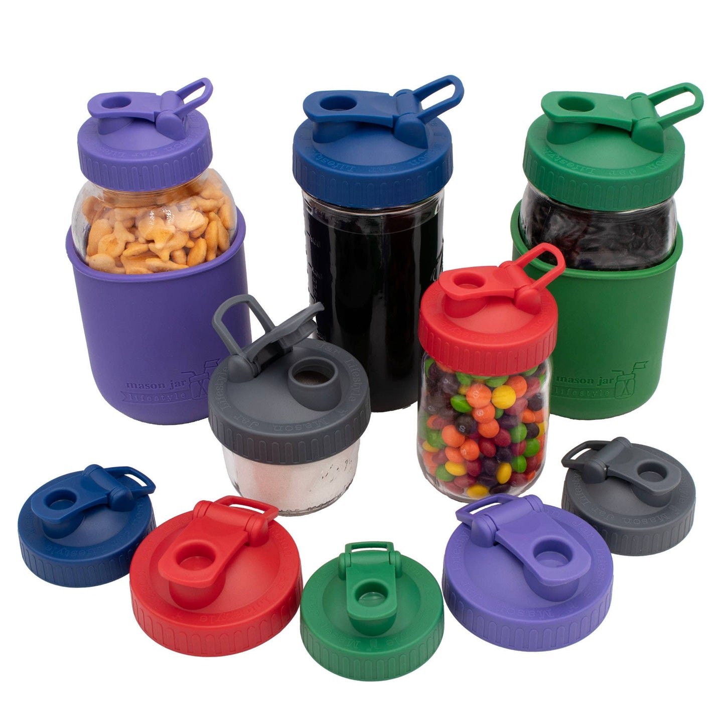 Pour & Store Shaker Lid with Carry Loop for Mason Jars