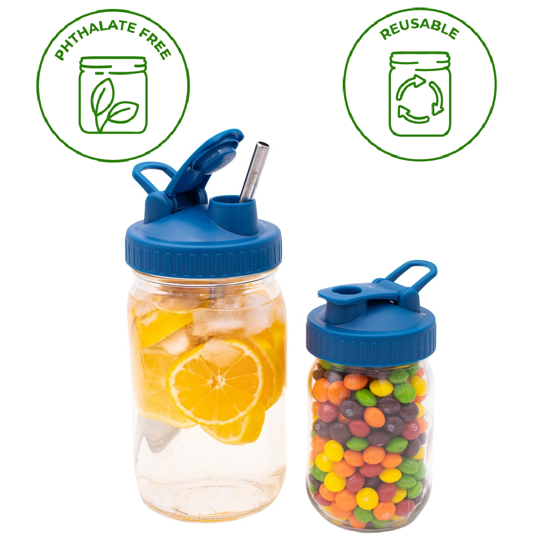 Pour & Store Shaker Lid with Carry Loop for Mason Jars