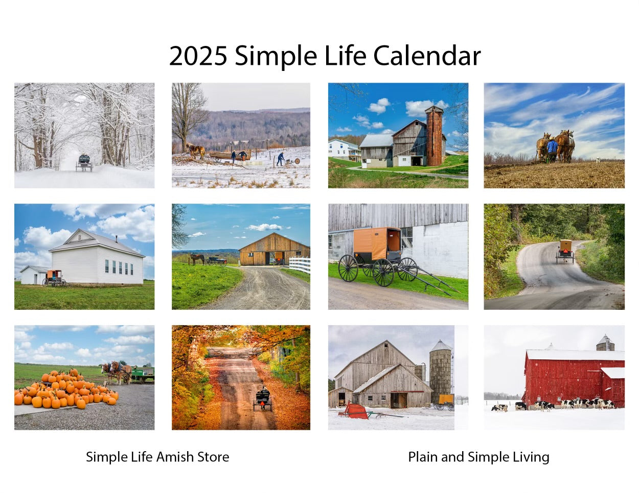 Calendar: Simple Life Amish Country Calendar