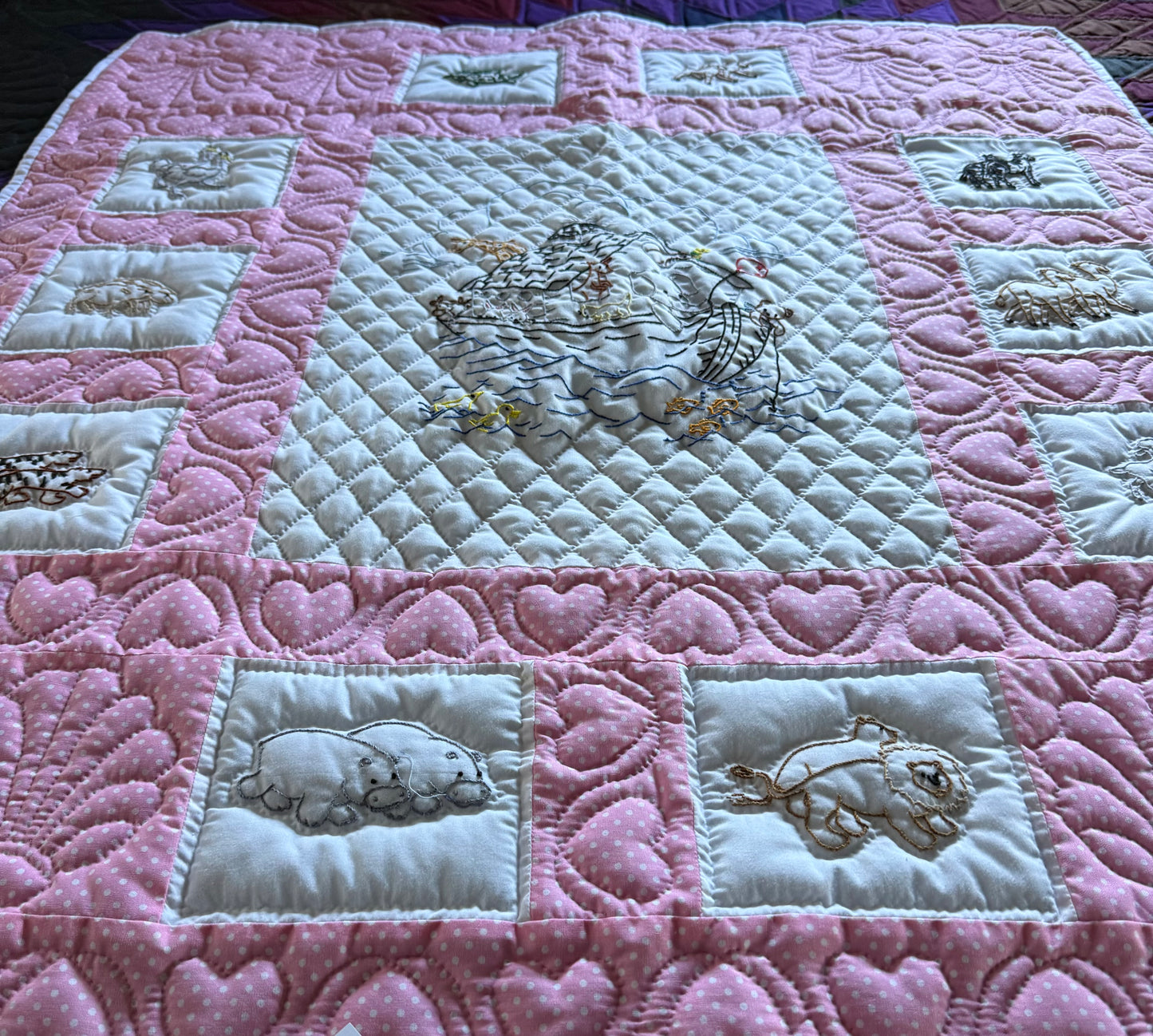 Baby Quilt (PInk Noah’s Ark)