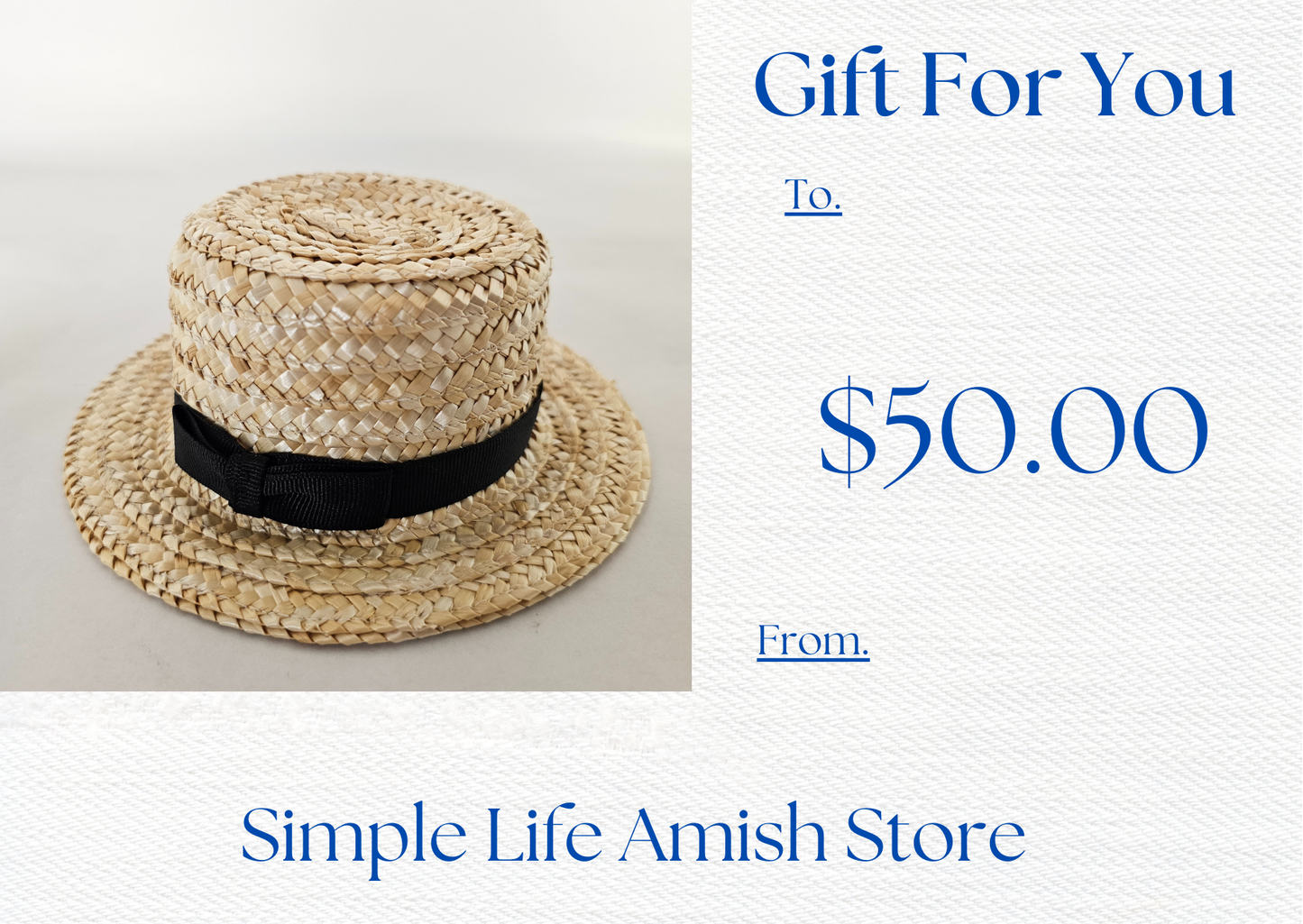 Simple Life Amish Store Gift Card