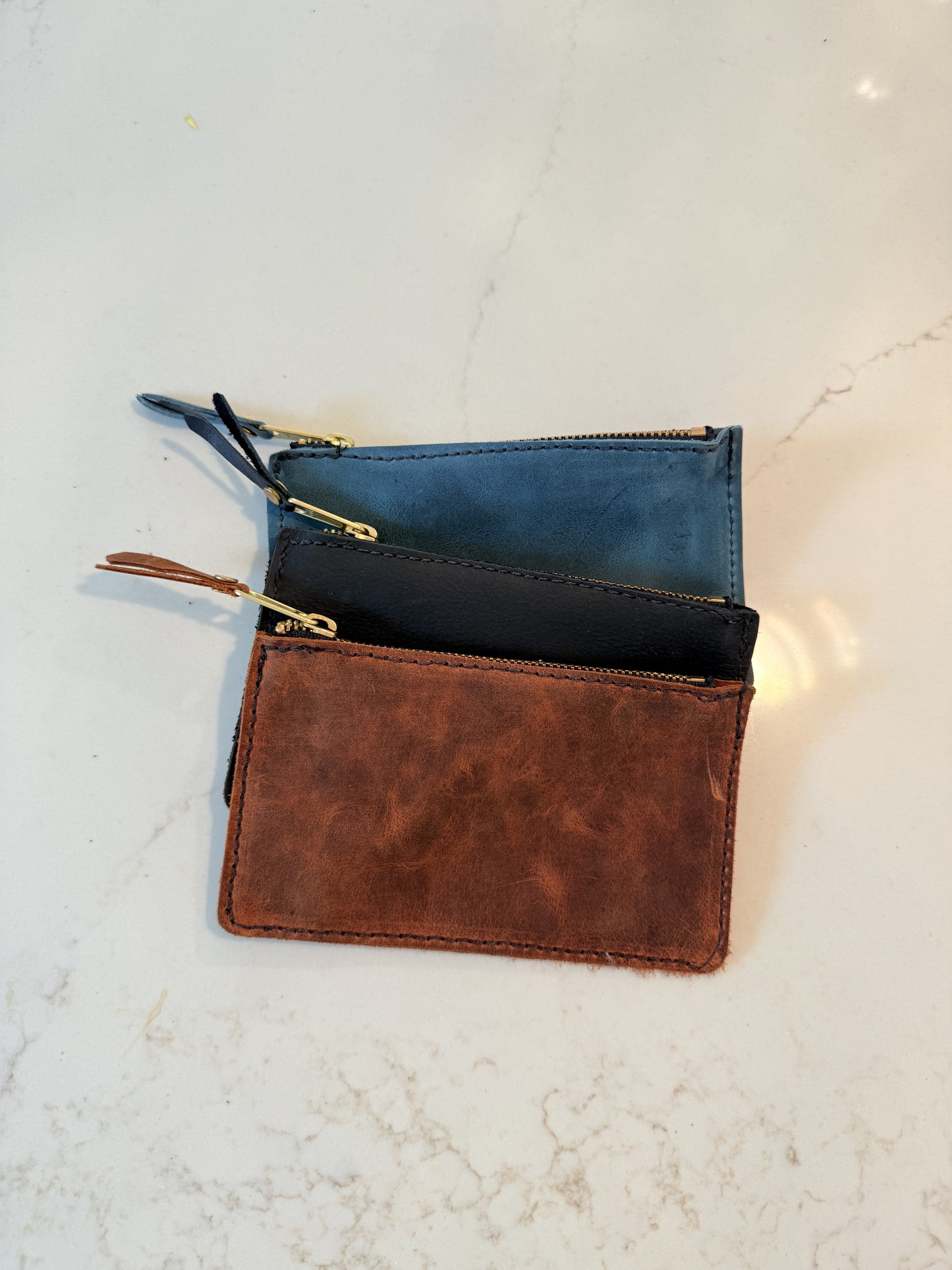 Leather zipper bags!