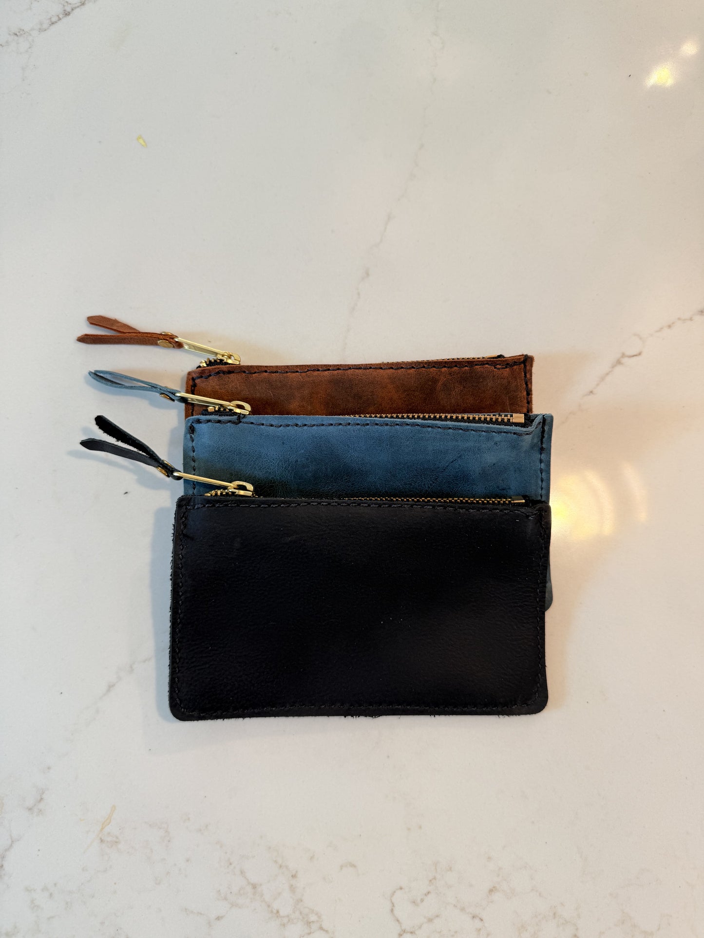 Leather zipper bags!