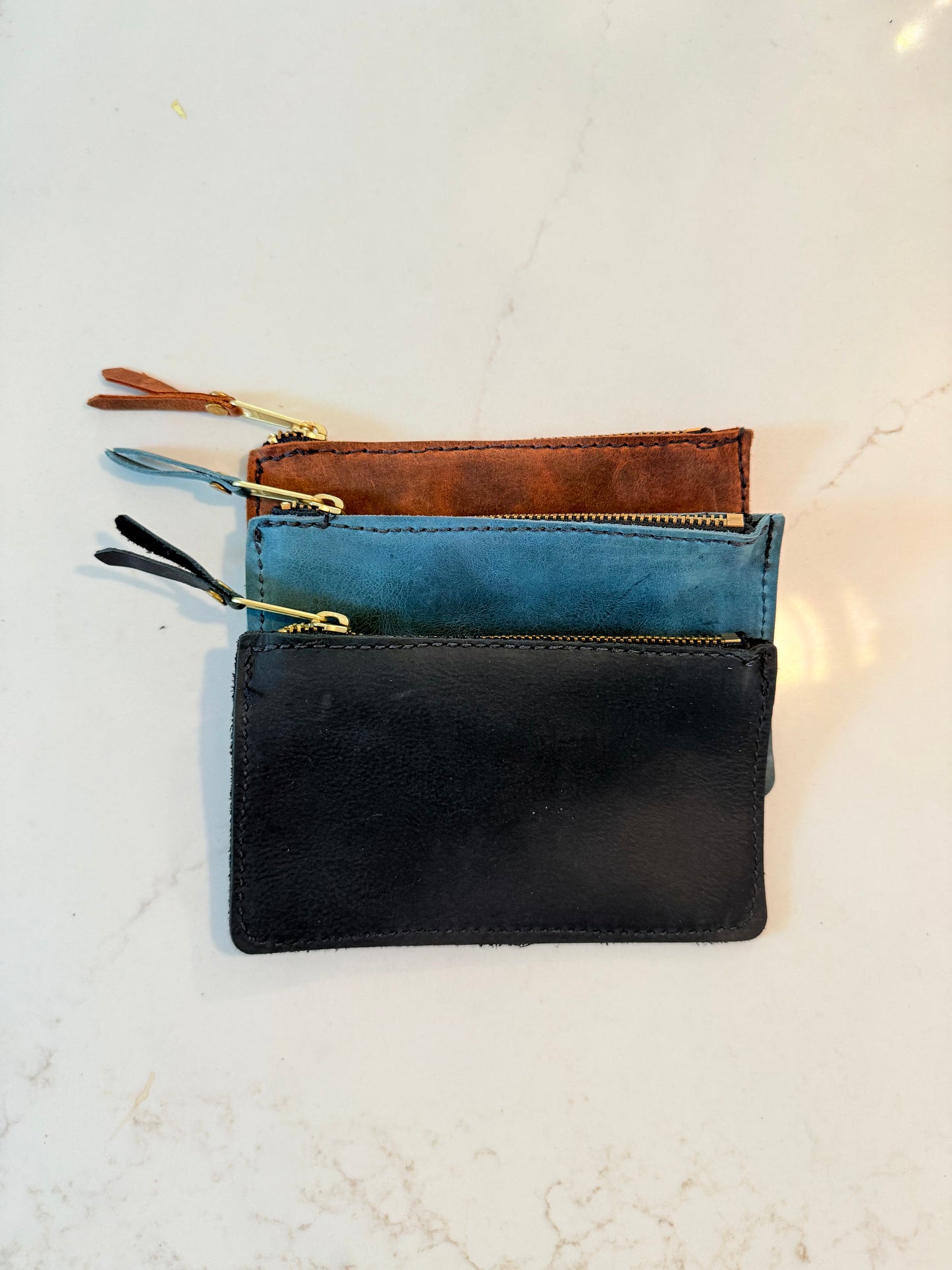 Leather zipper bags!