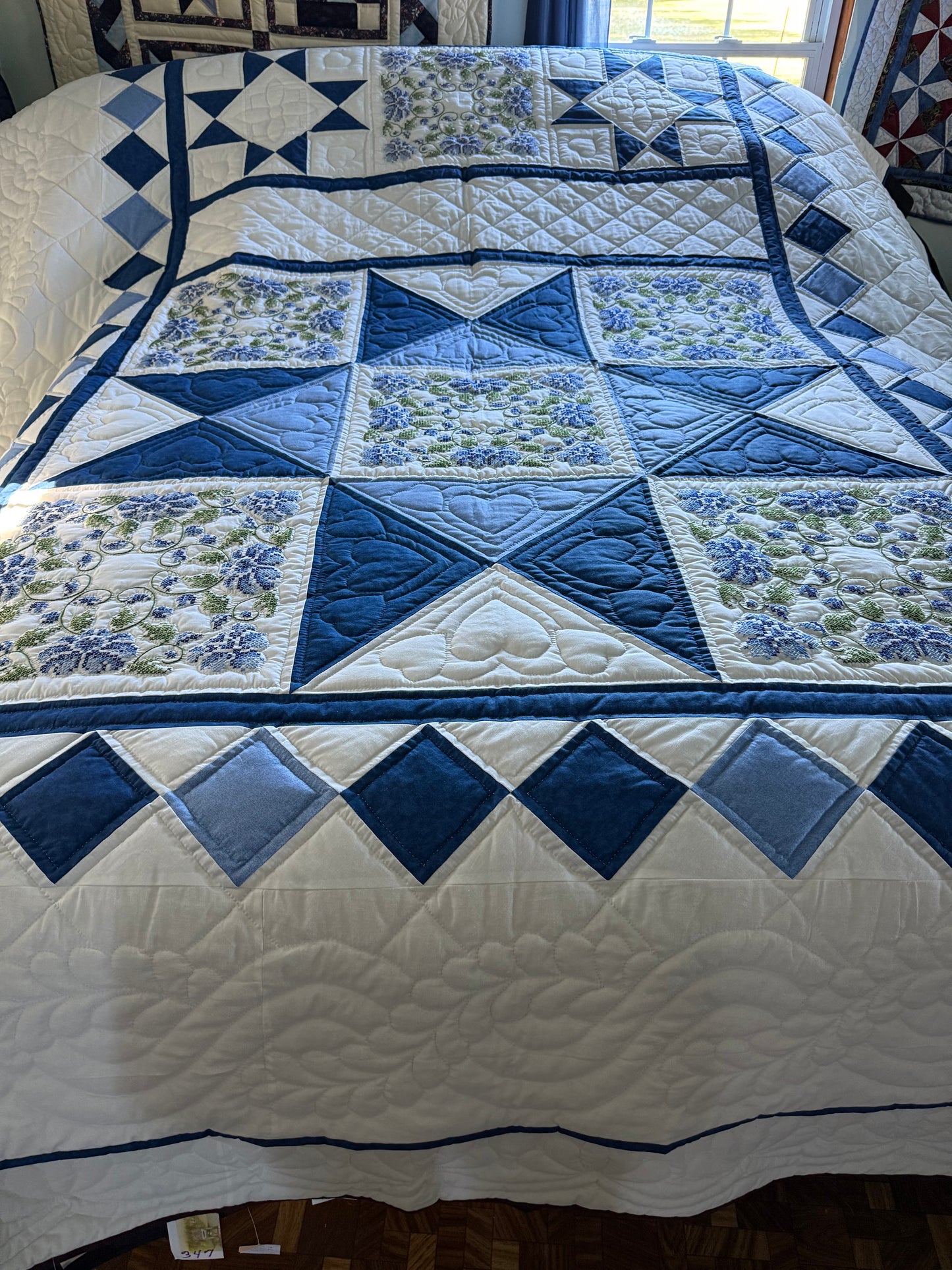 Amish Quilt (Cross stitch in blue)