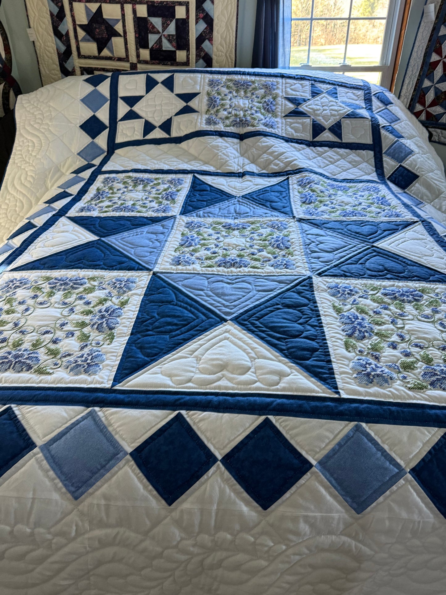 Amish Quilt (Cross stitch in blue)