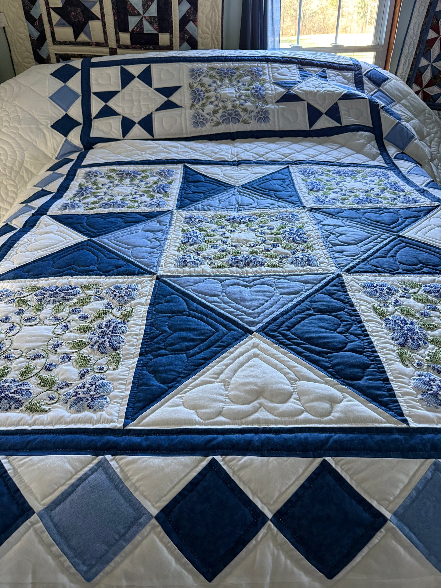 Amish Quilt (Cross stitch in blue)