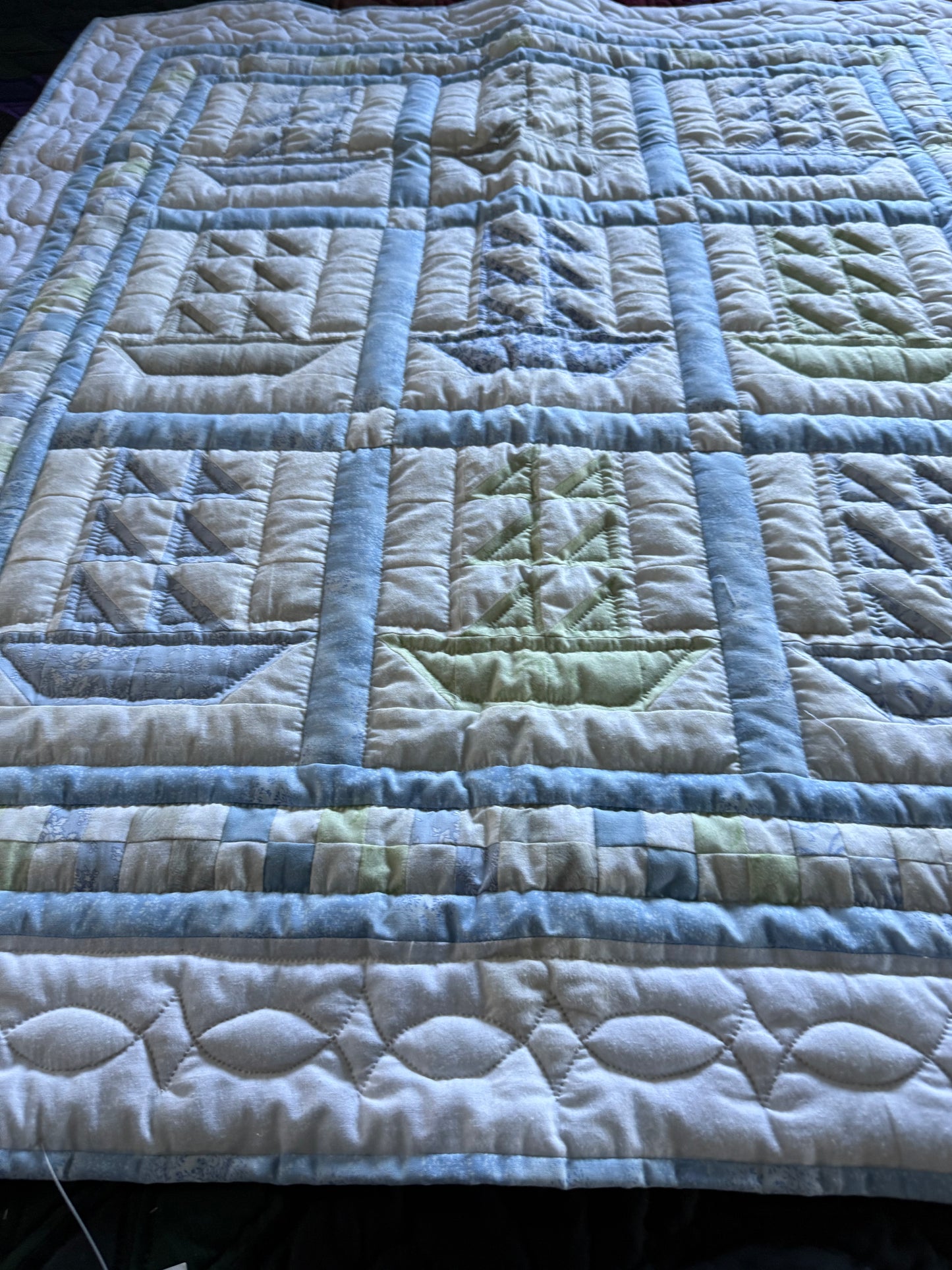 Baby quilt (Sailboats)