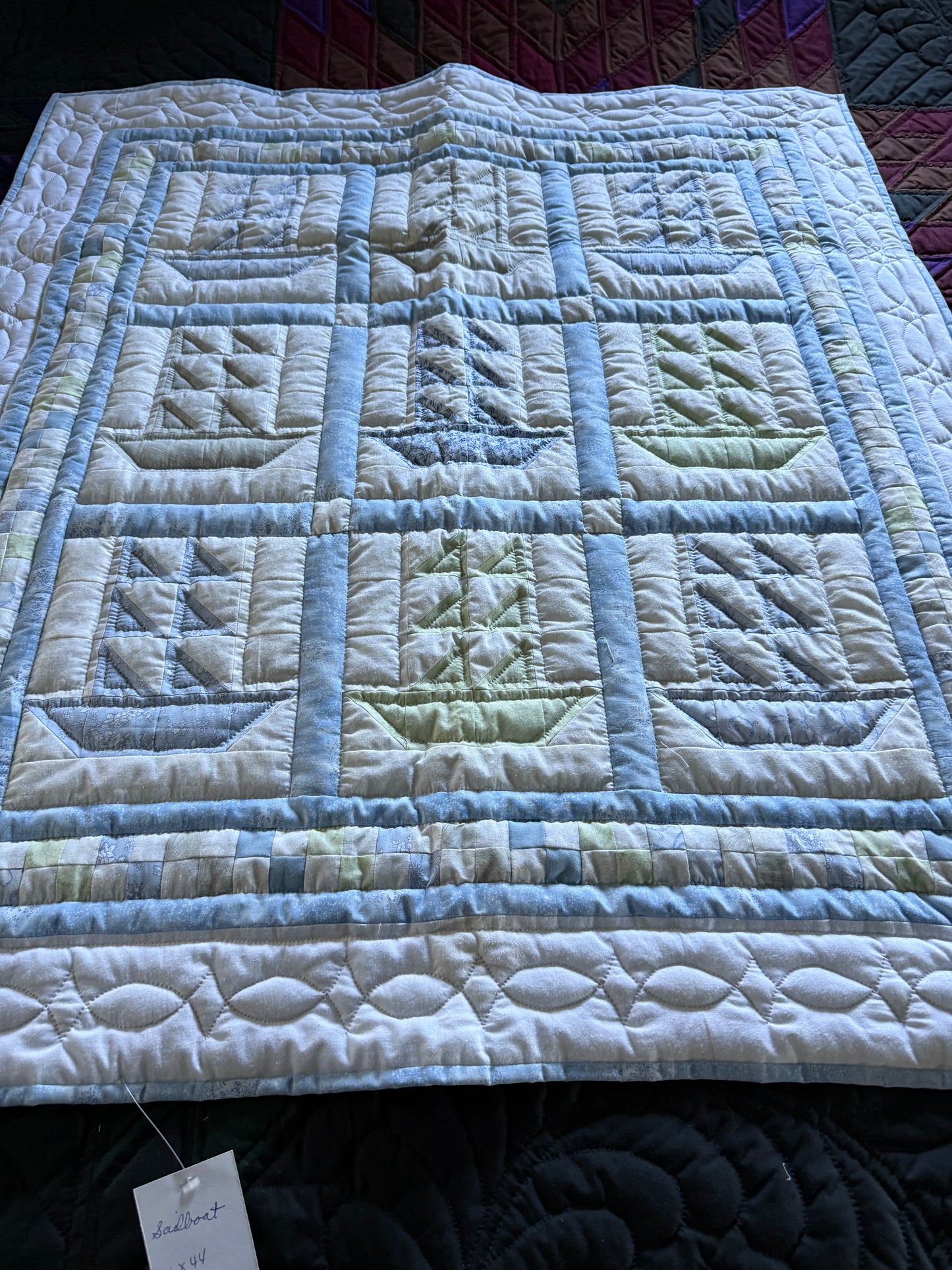 Baby quilt (Sailboats)