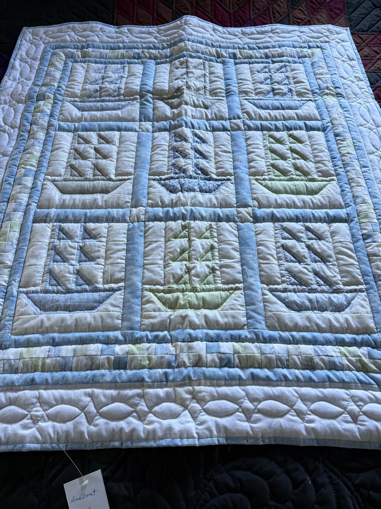 Baby quilt (Sailboats)