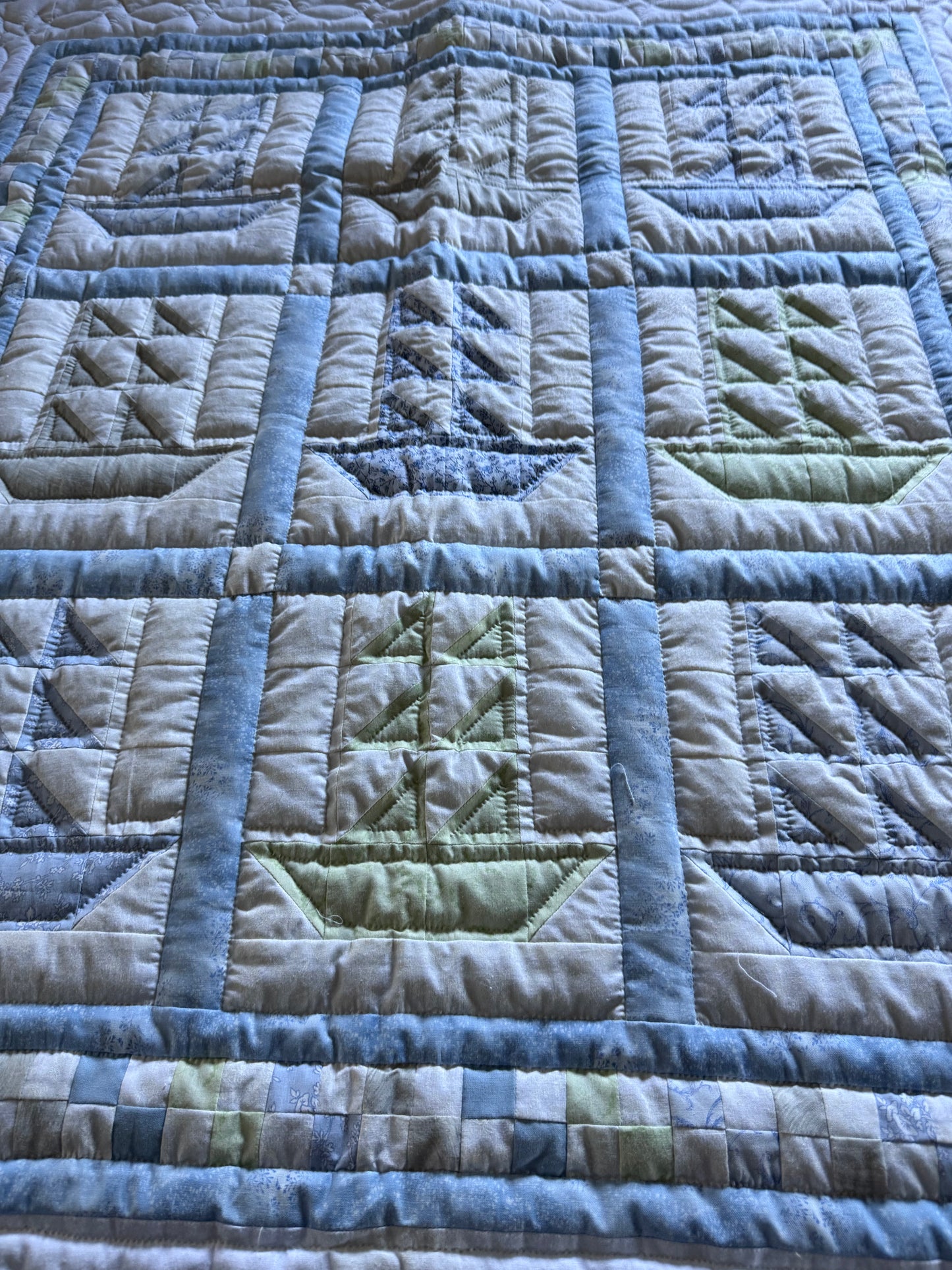 Baby quilt (Sailboats)