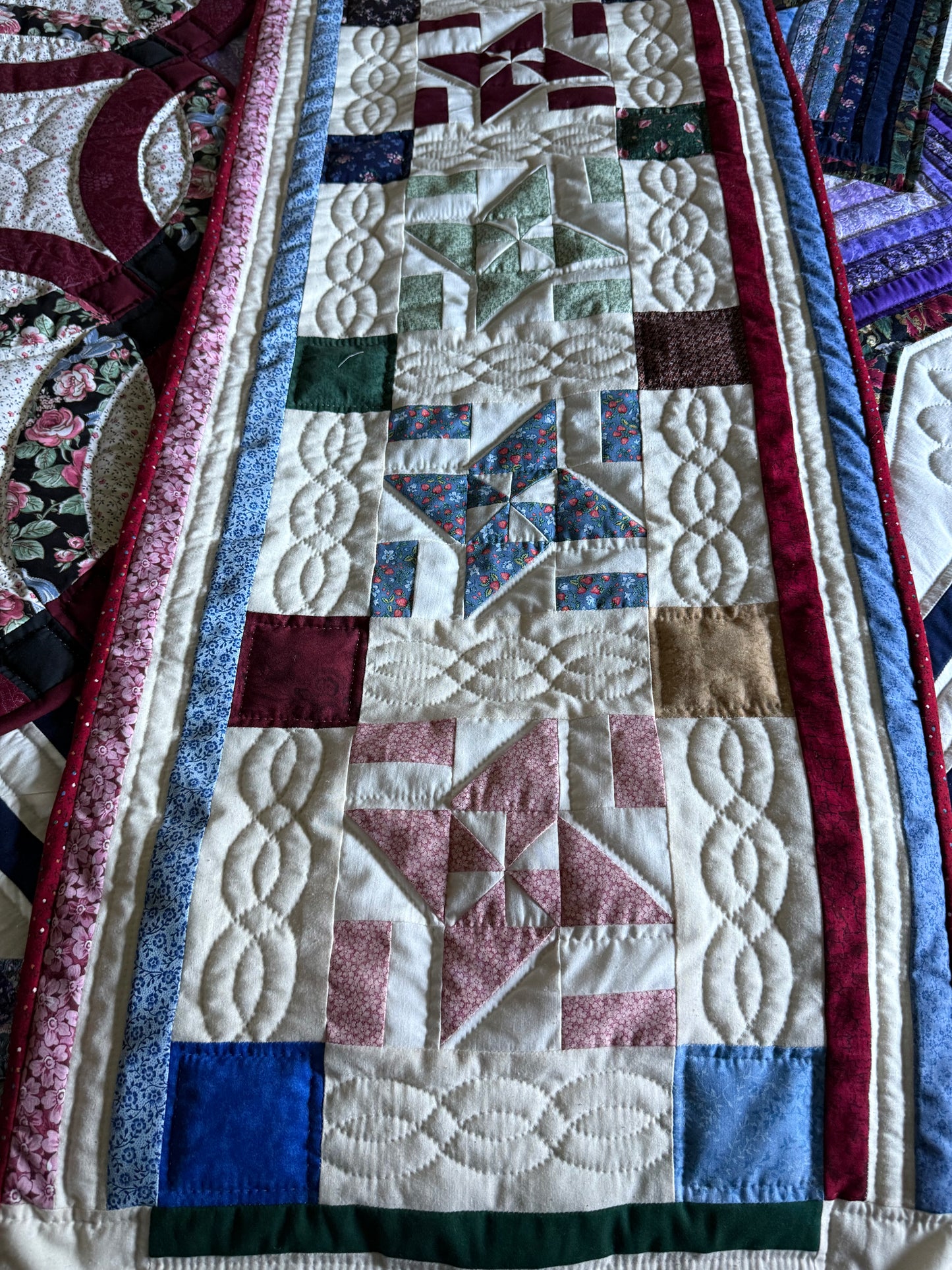 (Amish  quilted table runner