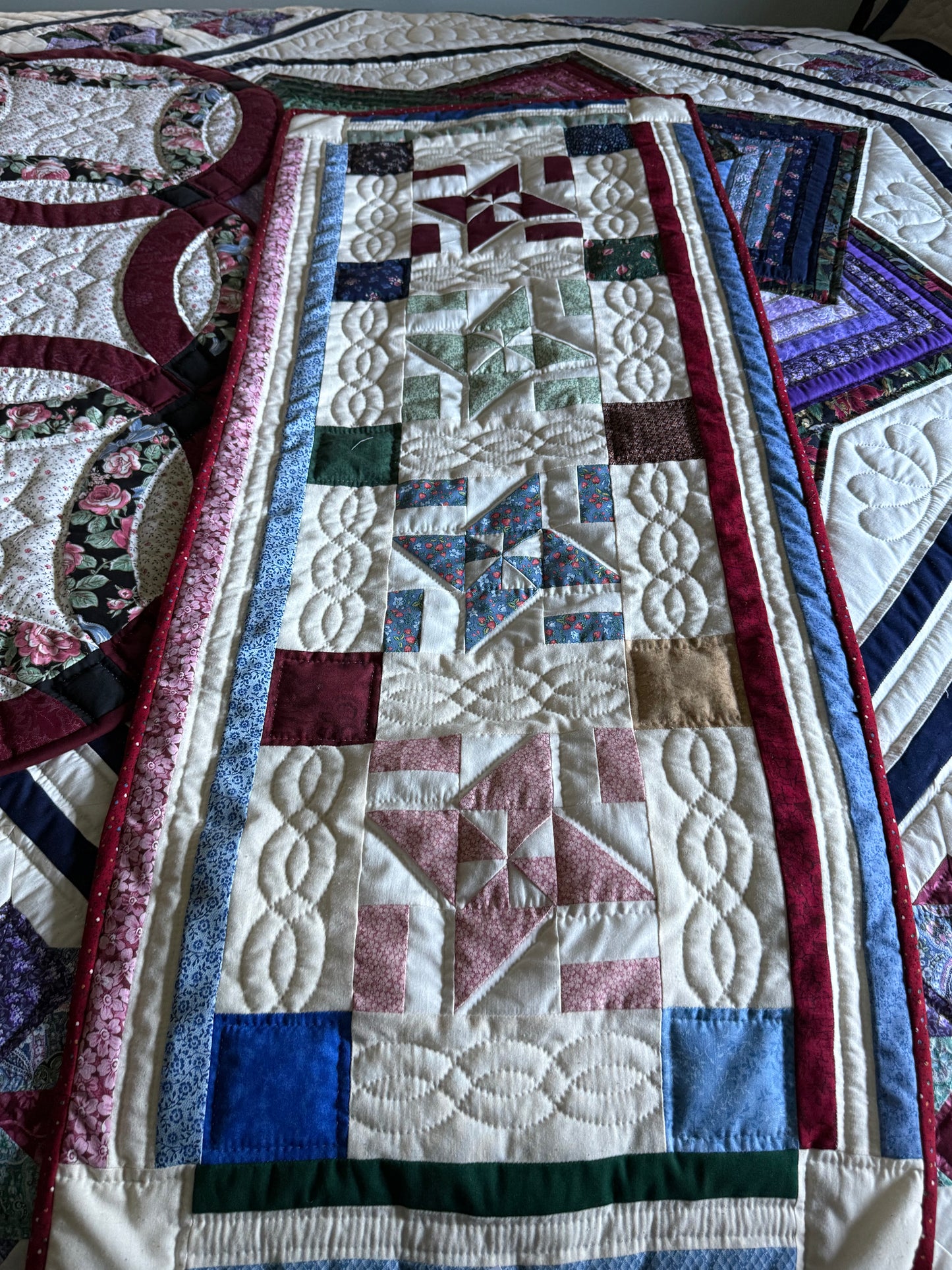 (Amish  quilted table runner