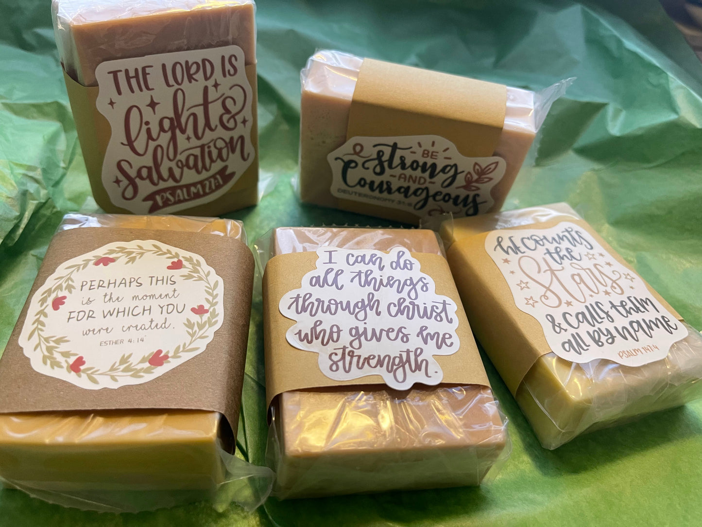 Christmas Scented Amish Made Soaps! FIVE BARS