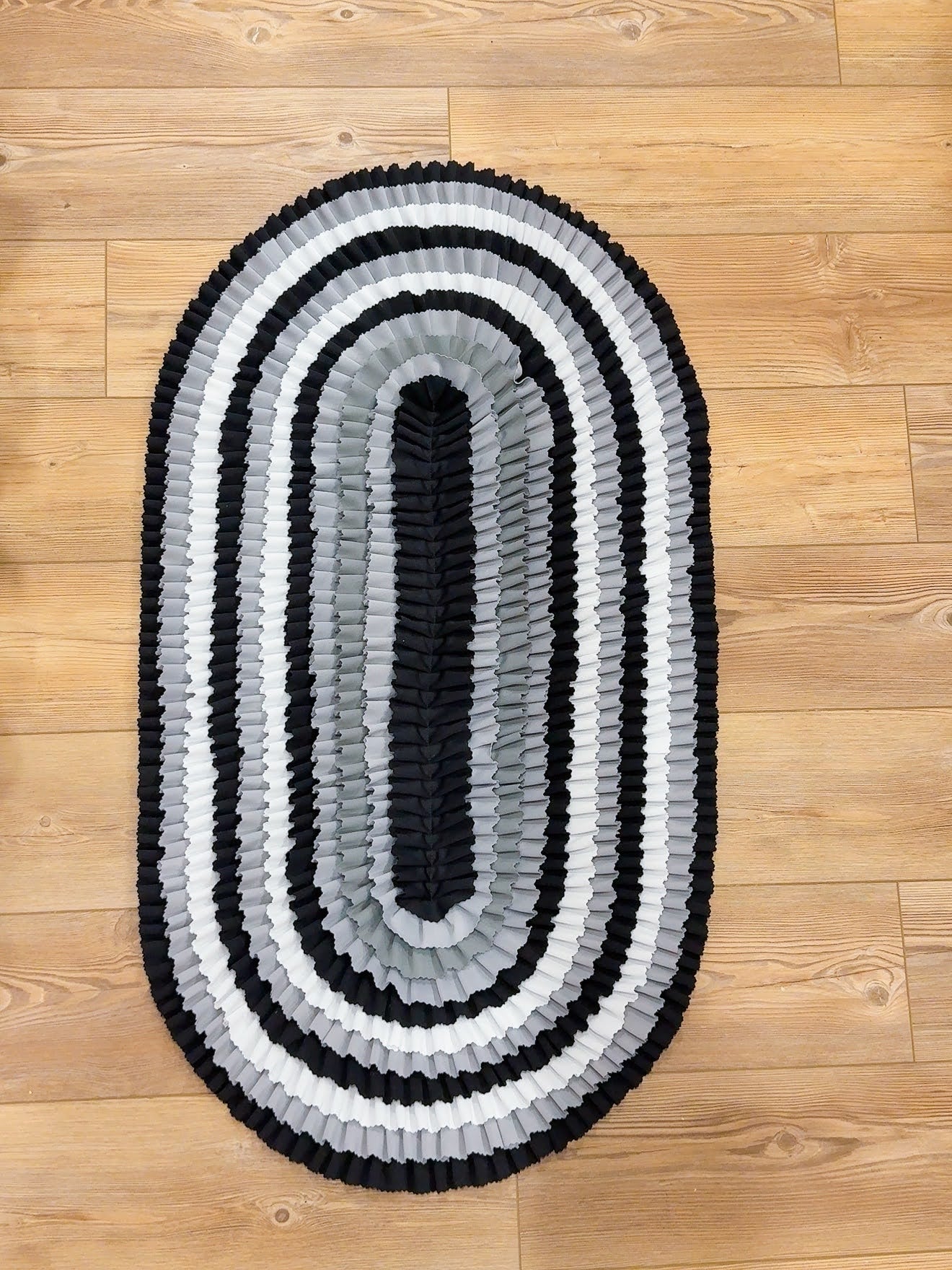 Amish-Made Fabric Rug - Woven with Authentic Amish Dress Material