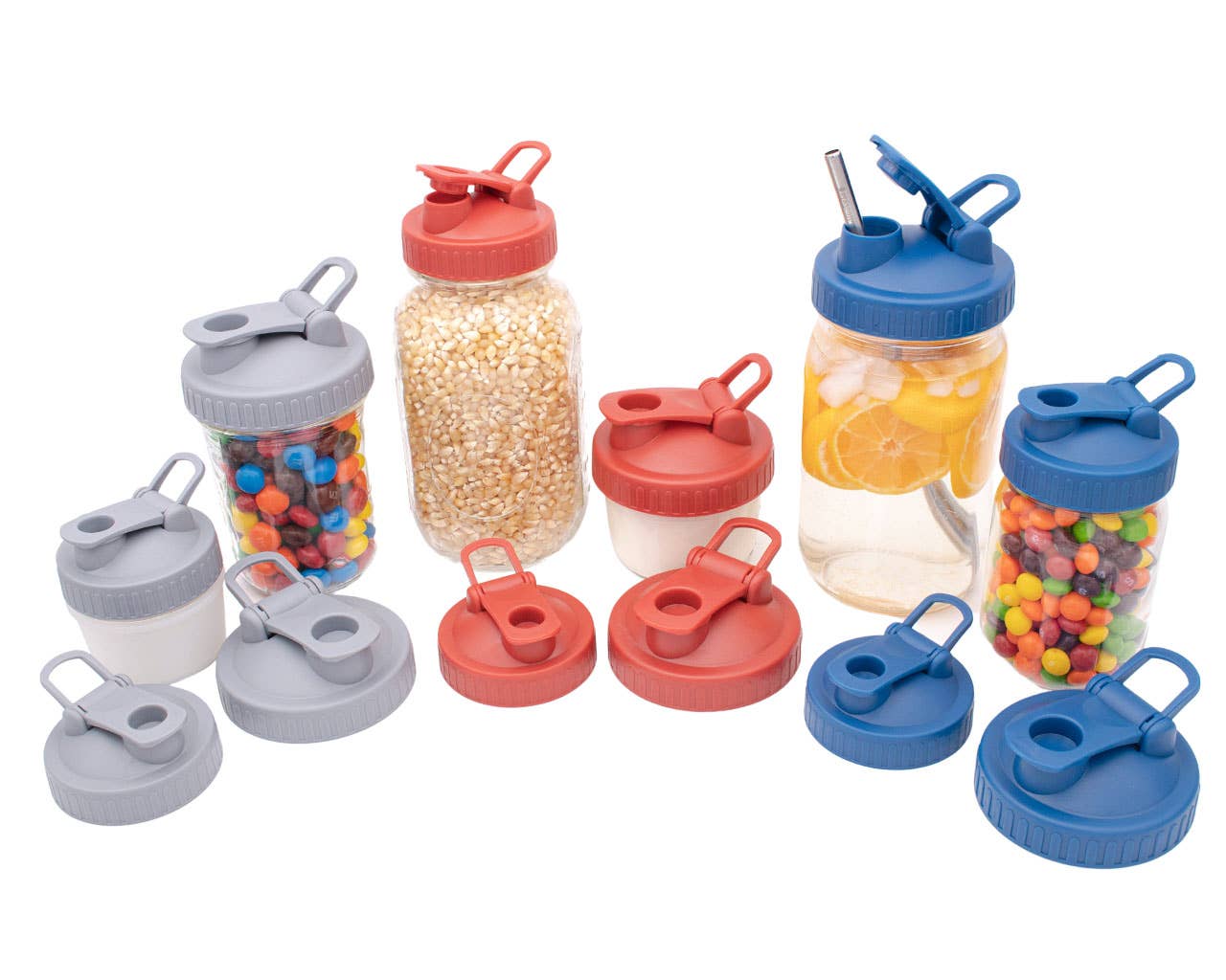 Pour & Store Shaker Lid with Carry Loop for Mason Jars