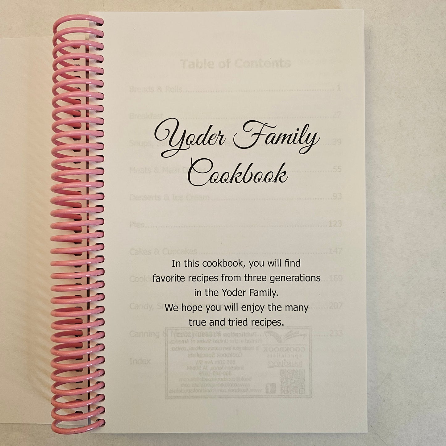 Cookbook-Amish - Yoder Family Favorites