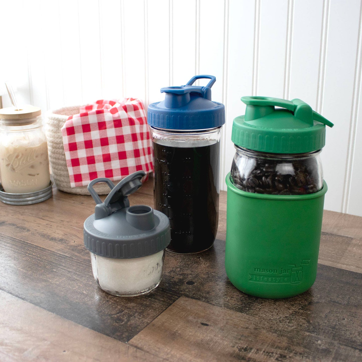 Pour & Store Shaker Lid with Carry Loop for Mason Jars