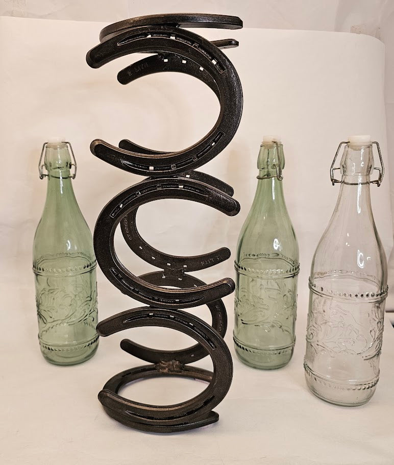 Amish made Horse-shoe Wine Rack